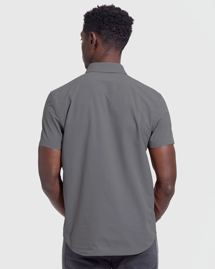Short Sleeve Button Up Shirt | Commuter | Carbon