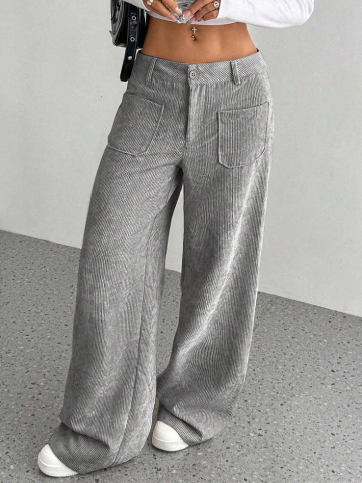 Wide Leg Pants with Pockets