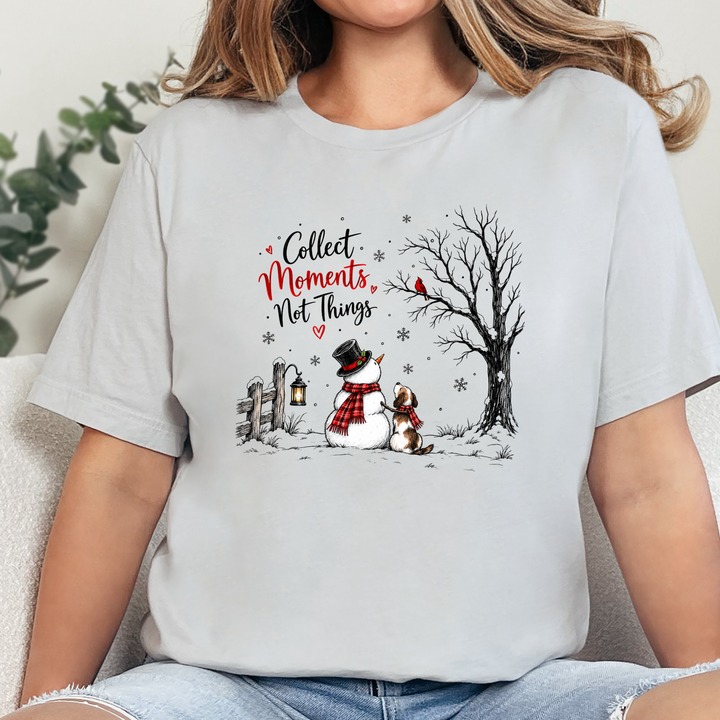 Wholesale Collect Moments Not Things Graphic Tee - Silver