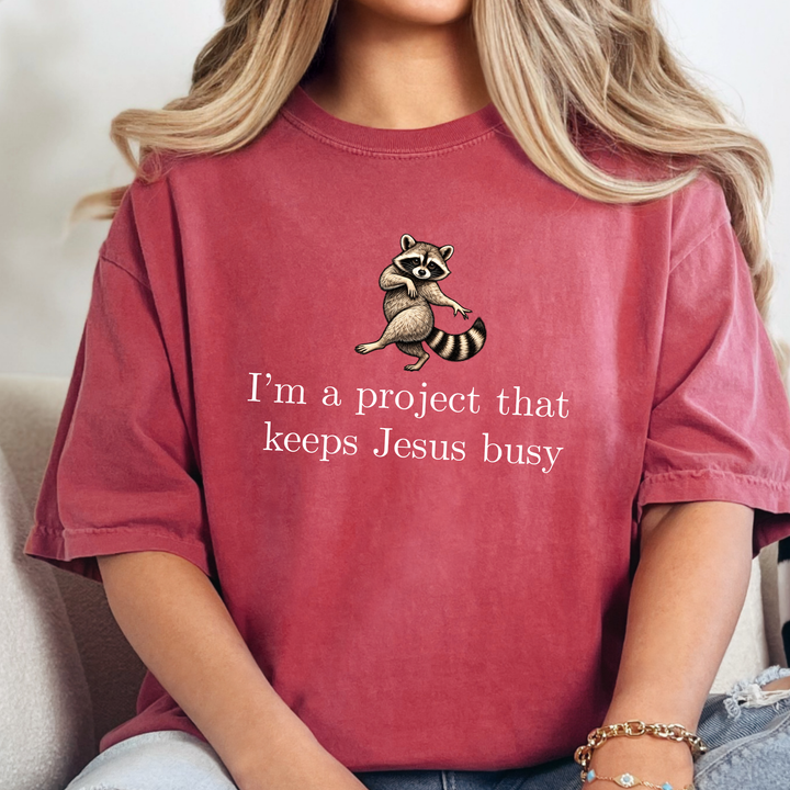 Wholesale Project Keeps Jesus Busy Graphic Tee - Crimson