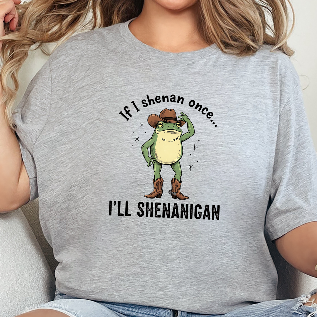 Wholesale I'll Shenanigan Graphic Tee - Grey Tee