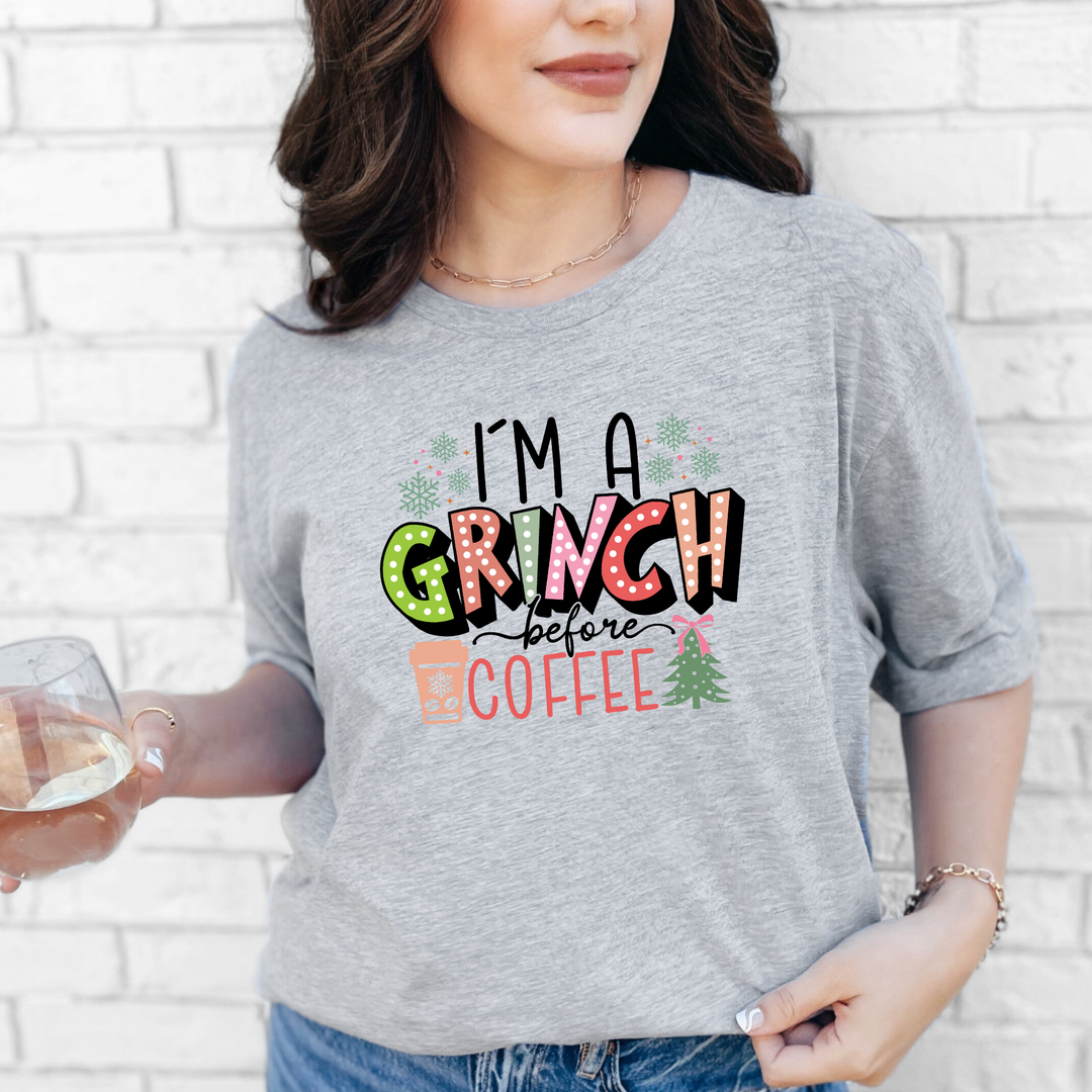 Grinch Before Coffee Graphic Tee