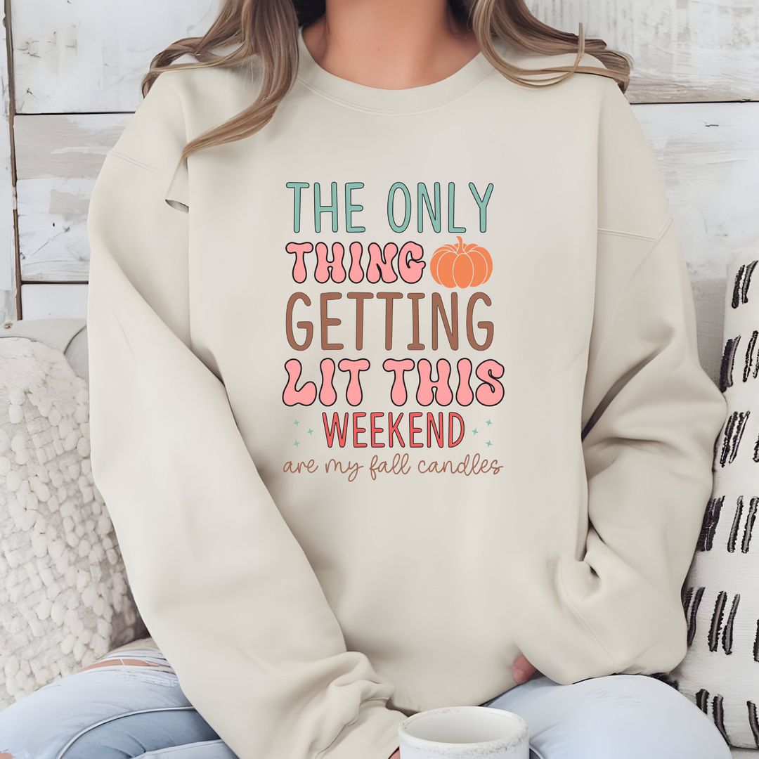Fall Candles Getting Lit Sweatshirt