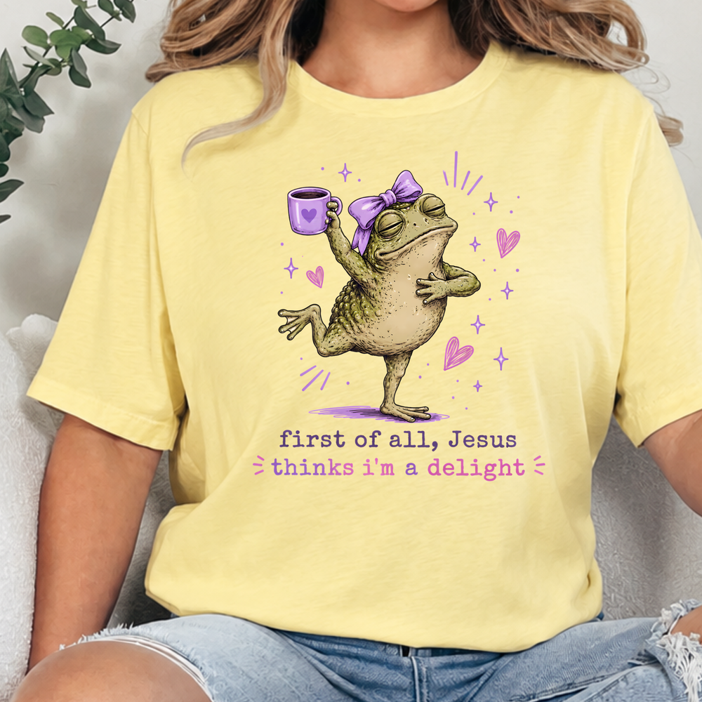 Wholesale Jesus Thinks I'm a Delight Graphic Tee - French Vanilla