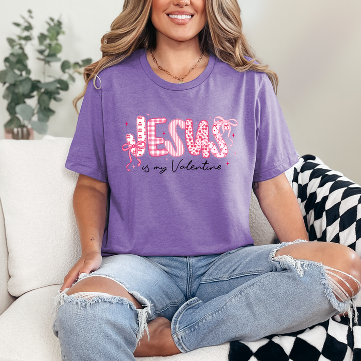 Pink Jesus is My Valentine Graphic Tee