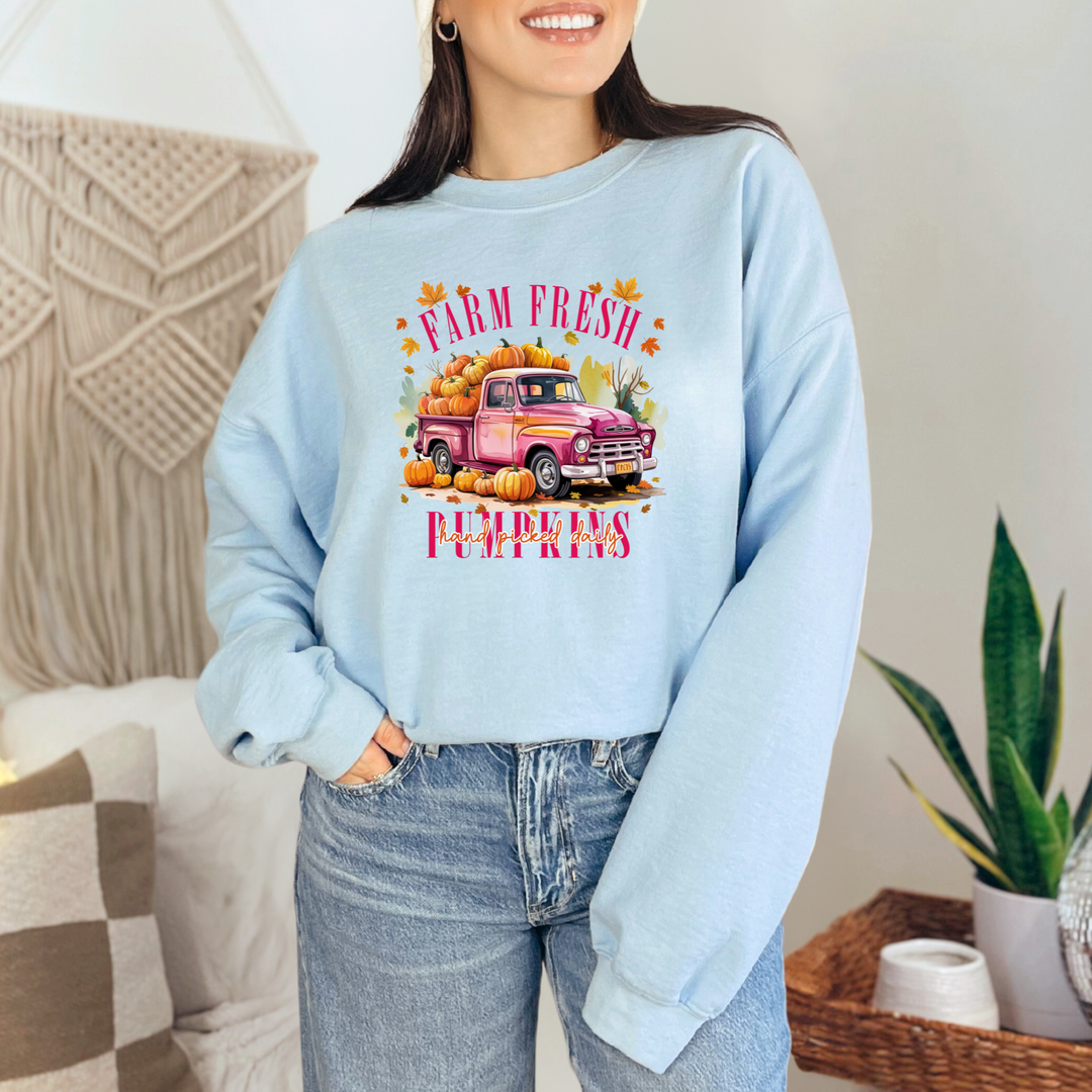 Farm Fresh Pumpkins - Pink Sweatshirt