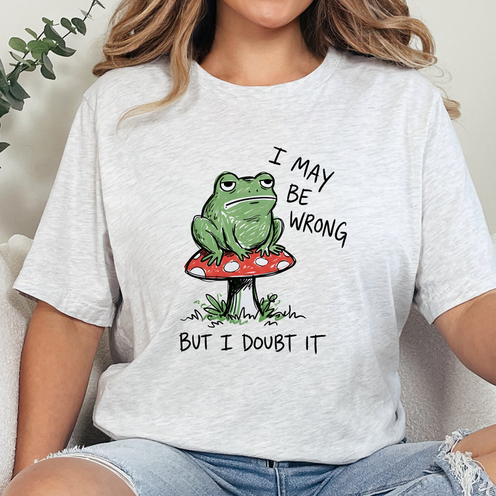 Wholesale I May Be Wrong Frog Graphic Tee- Ash