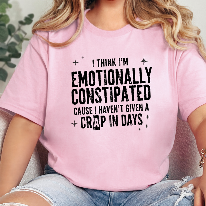 Wholesale Emotionally Constipated Graphic Tee - Pink