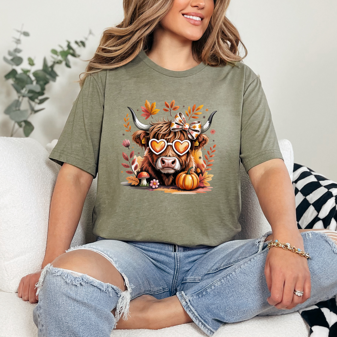 Fall Highland Cow Graphic Tee or Sweatshirt
