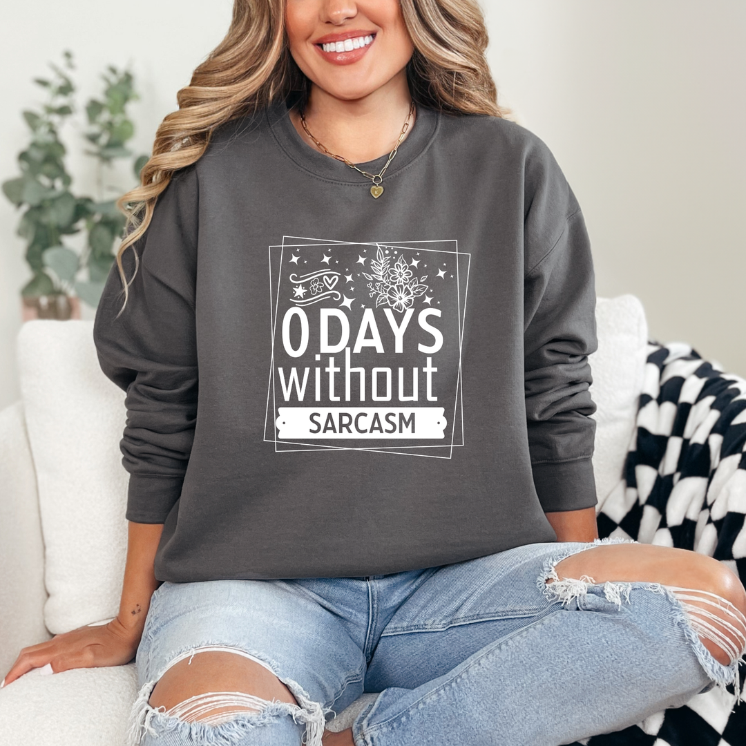 Without Sarcasm Floral Sweatshirt