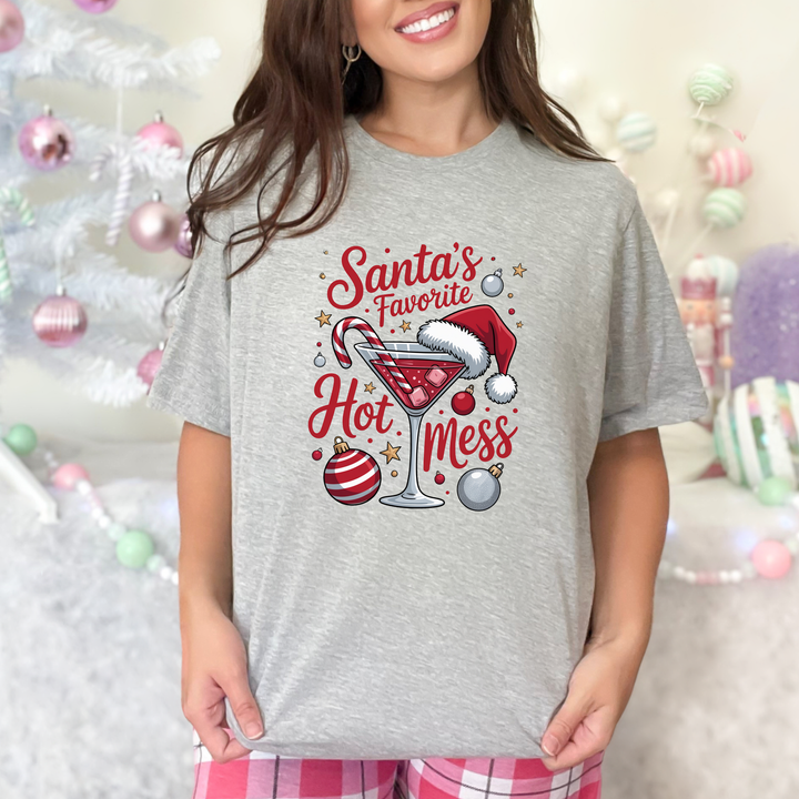 Santa's Hot Mess Graphic Tee