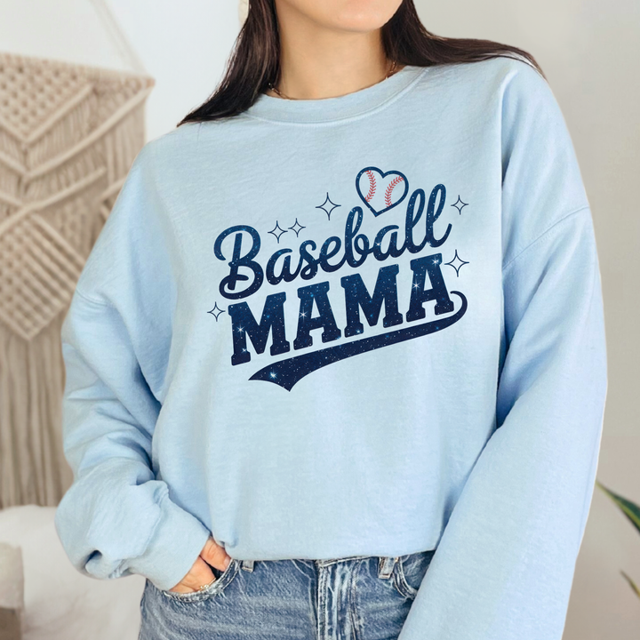Retro Baseball Mama Sweatshirt or Graphic Tee