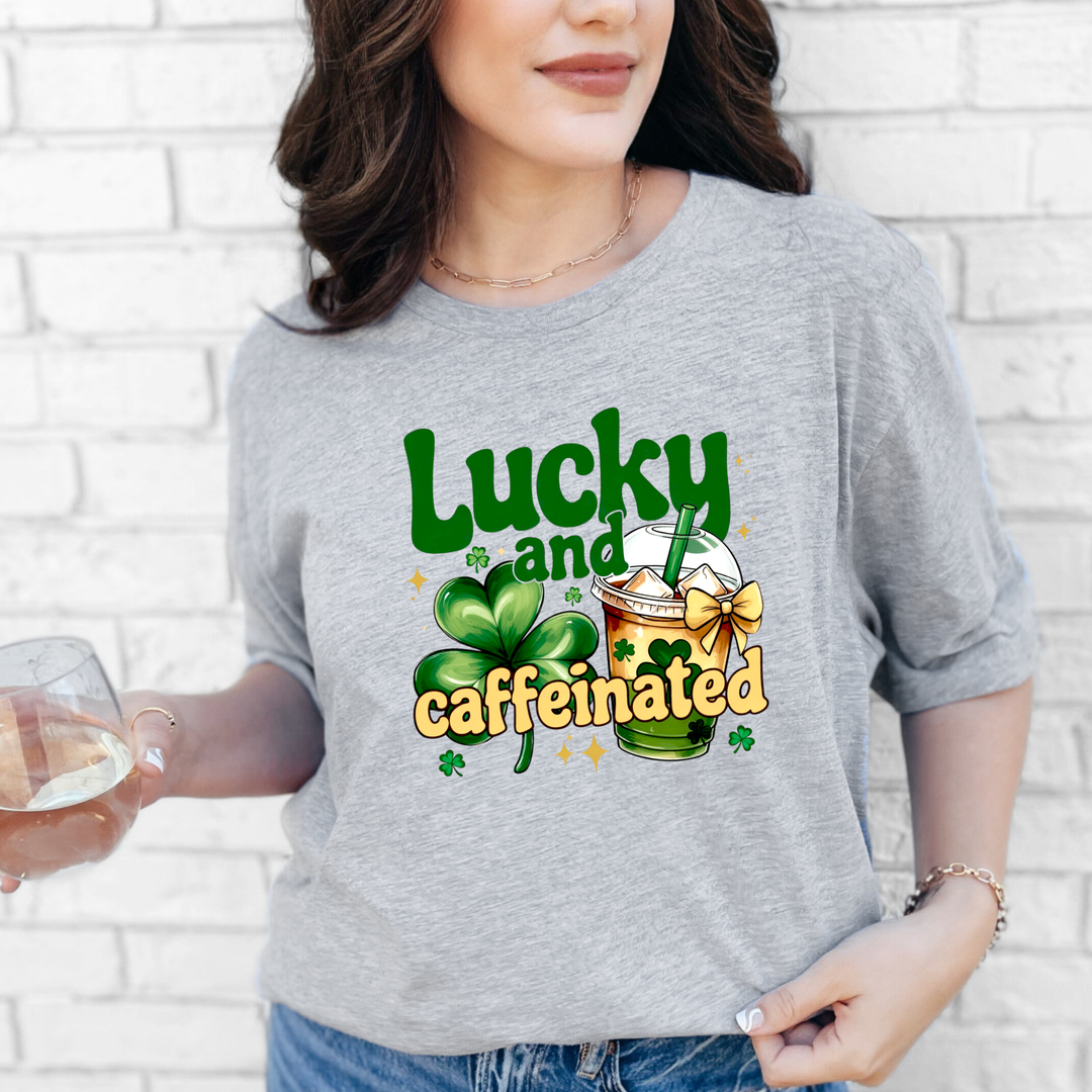 Lucky & Caffeinated Graphic Tee