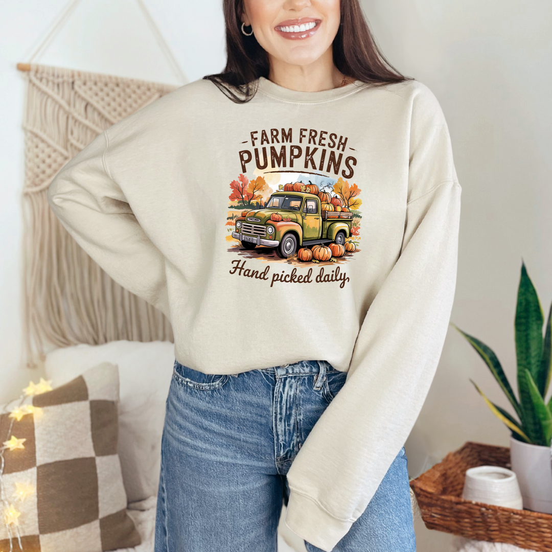 Farm Fresh Pumpkins - Green Sweatshirt