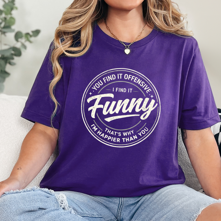 Wholesale You Find It Offensive Graphic Tee - Team Purple