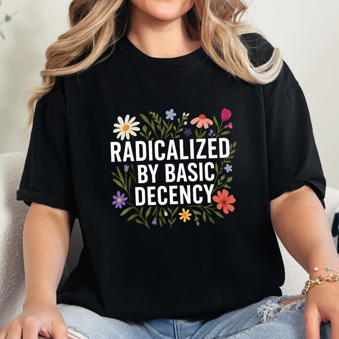 Wholesale Radicalized by Basic Decency Graphic Tee - Black Tee