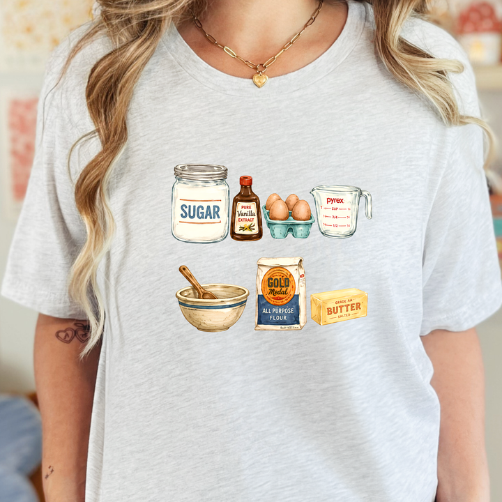 Wholesale Baking Elements Graphic Tee - Ash Tee
