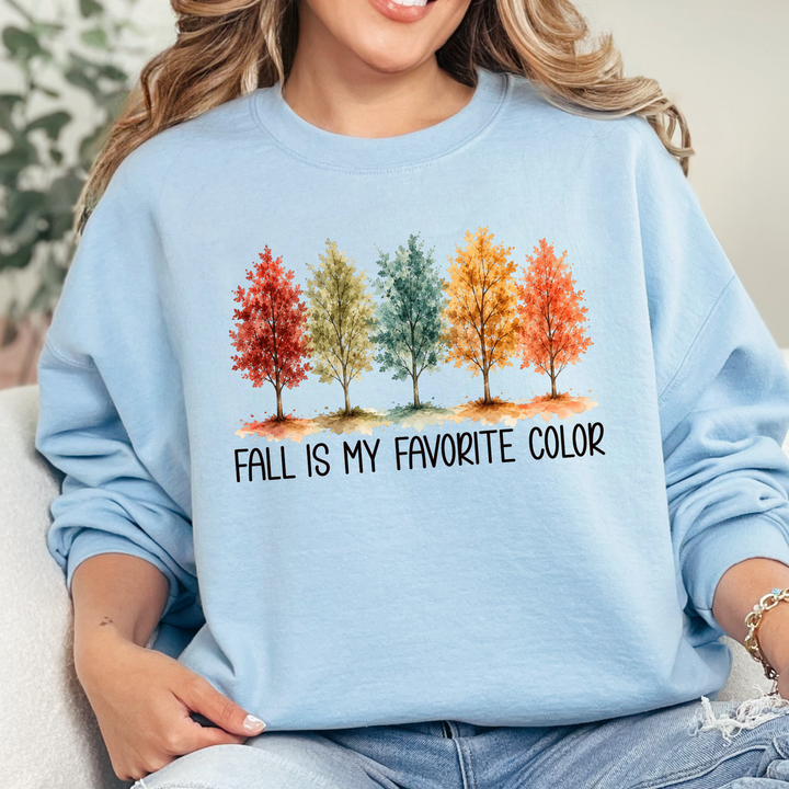 Wholesale Fall is My Favorite Color Graphic Sweatshirt - Light Blue