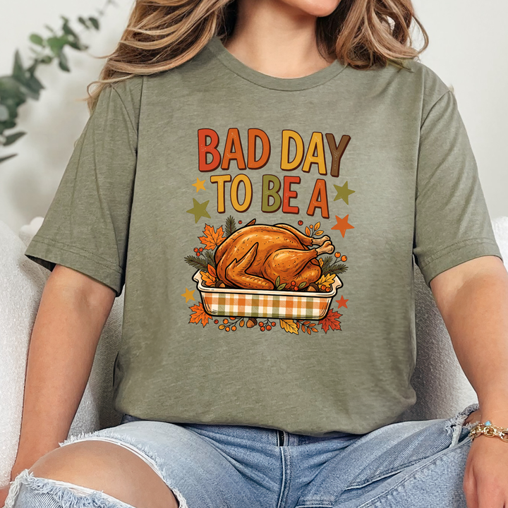 Wholesale Bad Day To Be A Turkey Graphic Tee - Heather Olive