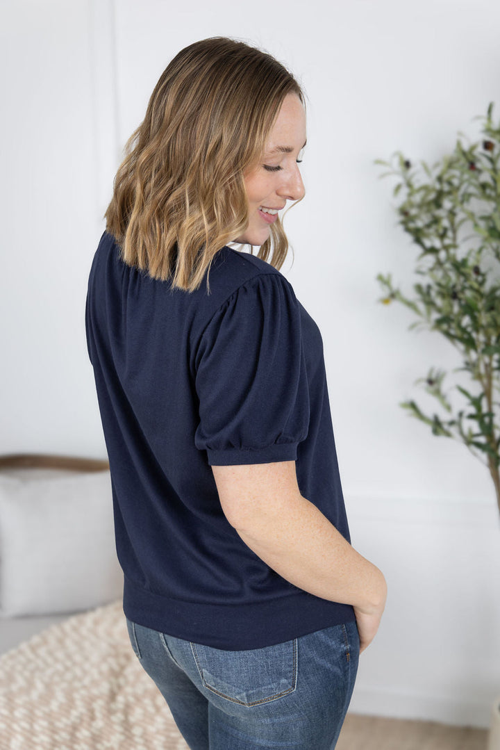 IN STOCK Katie Cozy Top - Navy