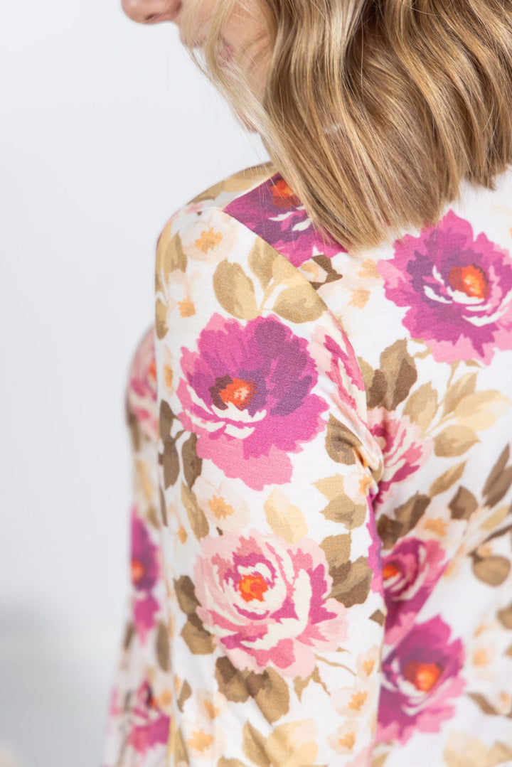 IN STOCK Long Sleeve Sarah Ruffle Top - Autumn Blossom