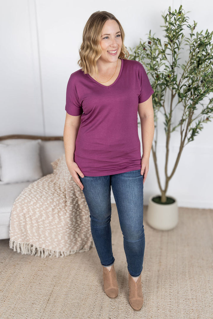 IN STOCK Chloe Cozy Tee - Mulberry