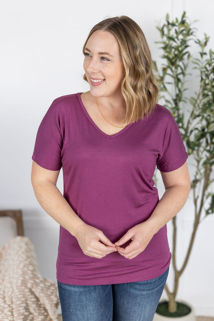 IN STOCK Chloe Cozy Tee - Mulberry