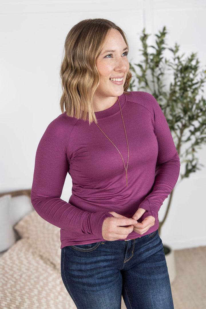 IN STOCK Blair Long Sleeve Top - Mulberry