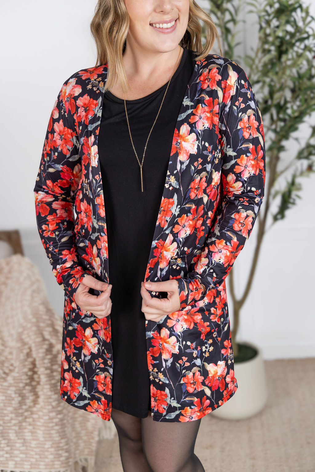 IN STOCK Savannah Bamboo Swing Dress - Black