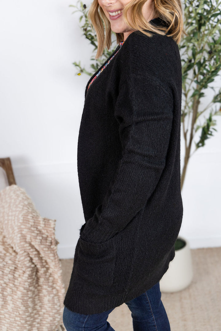 IN STOCK Madison Cozy Cardigan - Black