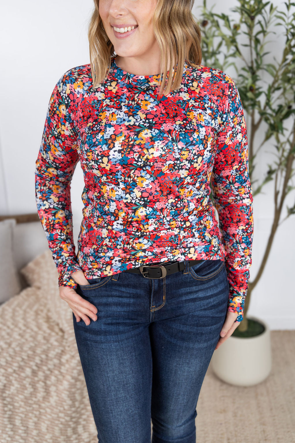 IN STOCK Blair Long Sleeve Top - Bright Floral