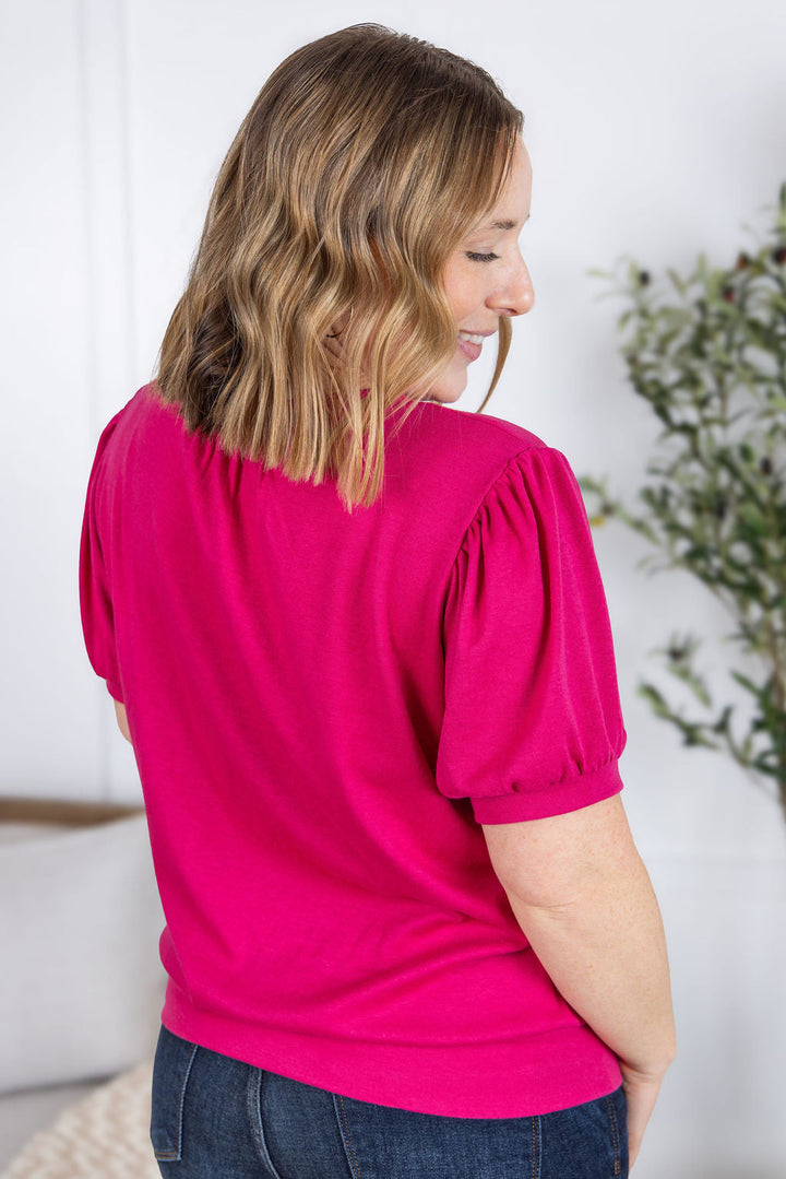 IN STOCK Katie Cozy Top - Magenta