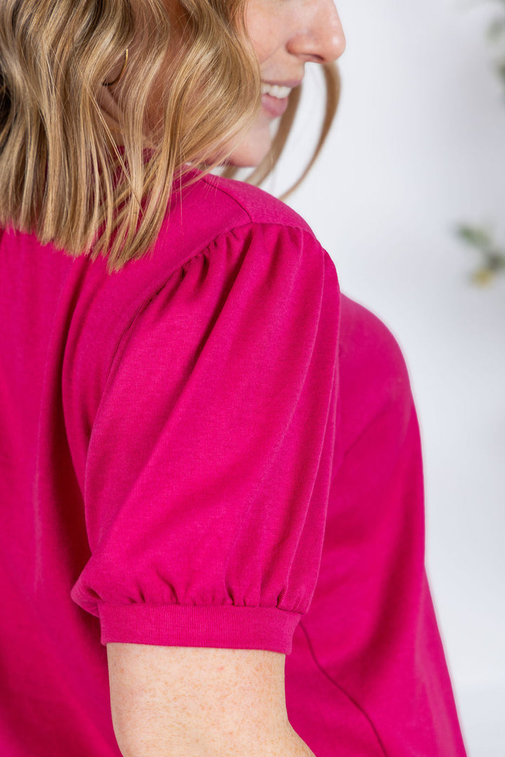 IN STOCK Katie Cozy Top - Magenta