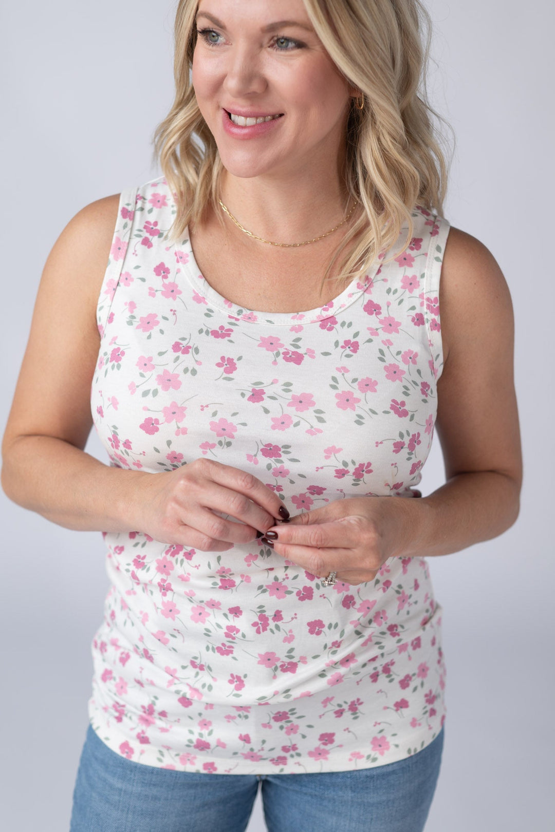 IN STOCK Ava Tank - Pretty in Pink Floral