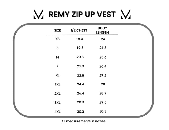 Remy Zip Up Vest