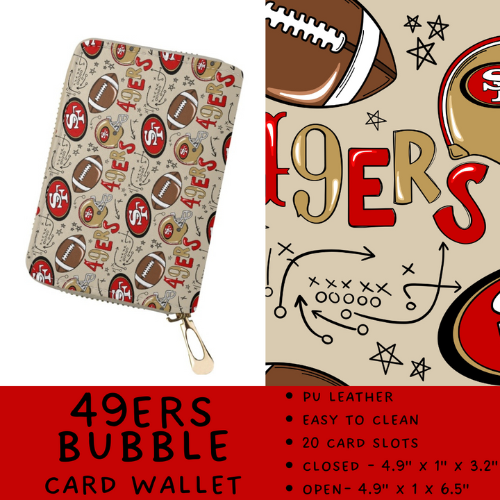 Batch #420 - End Zone Gear - Closes 9/26 - ETA mid Nov - 49ers Bubble Card Wallet