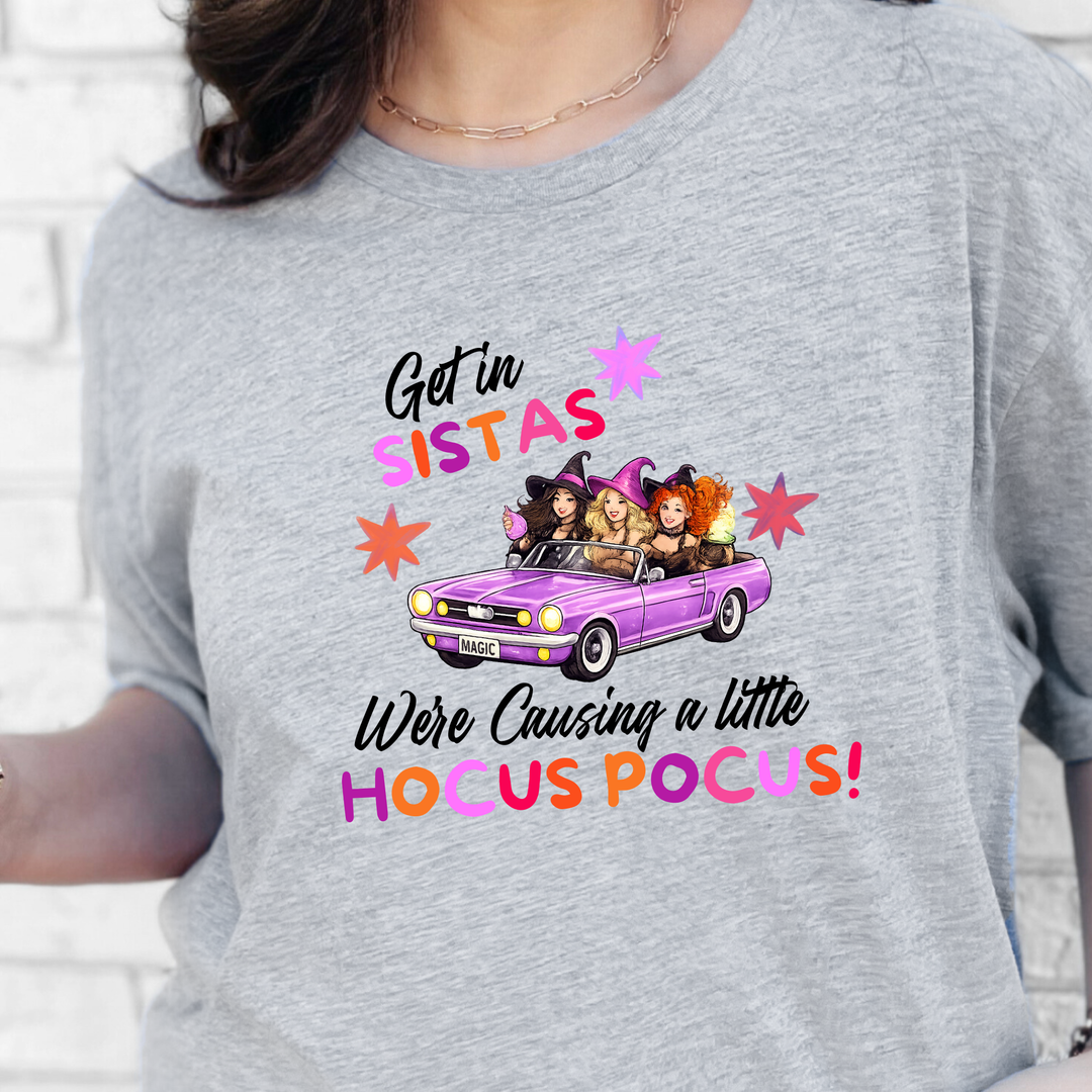Wholesale Causing a Little Hocus Pocus Graphic Tee - Grey