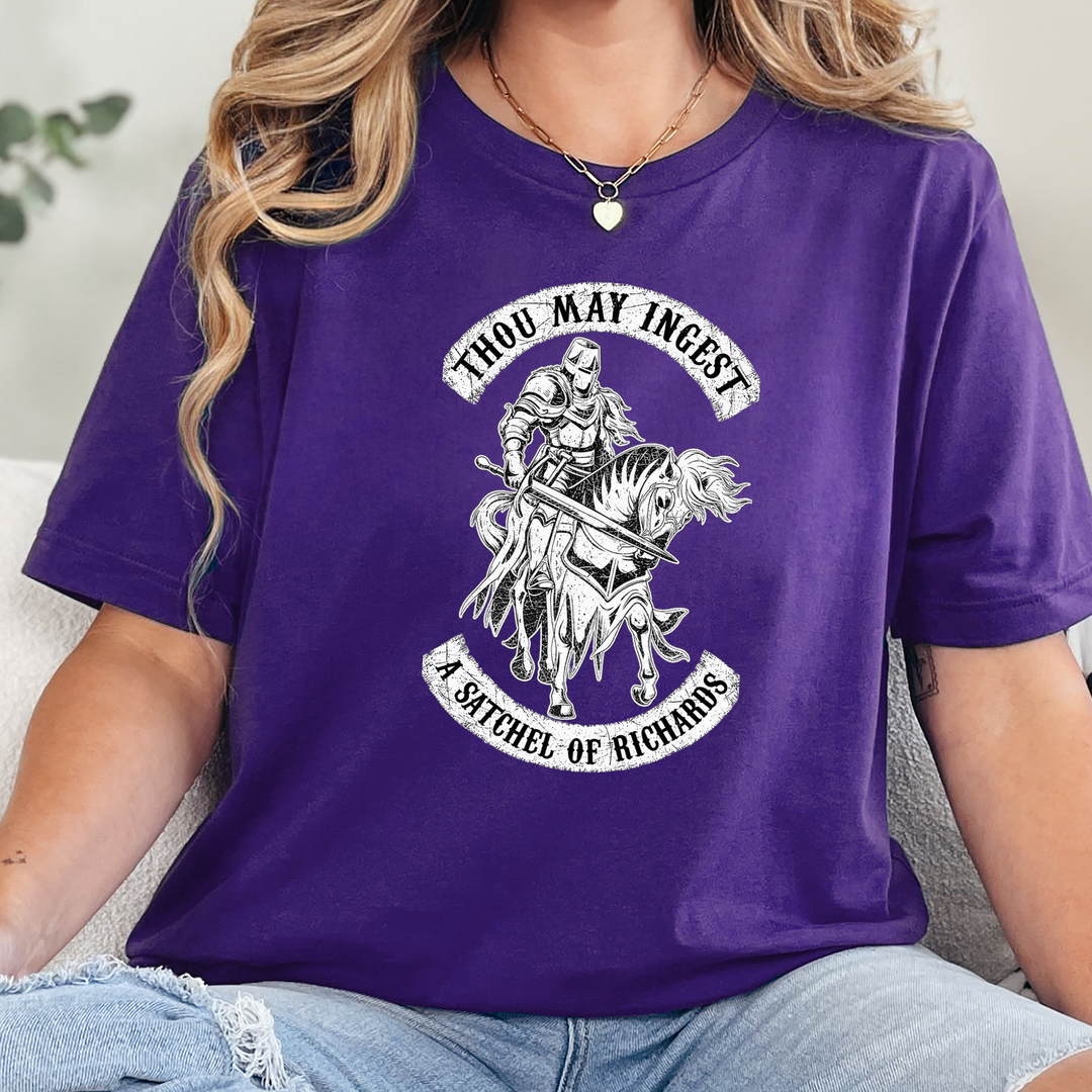 Wholesale Thou May Ingest Graphic Tee - Team Purple
