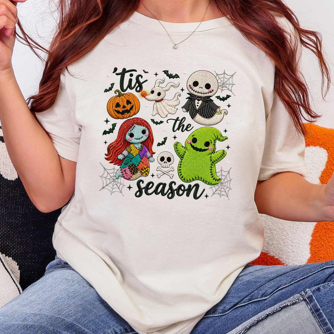 Wholesale Tis The Season Halloween Graphic Tee - Natural
