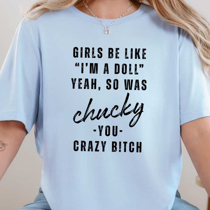 Wholesale I'm A Doll Graphic Tee - Baby Blue