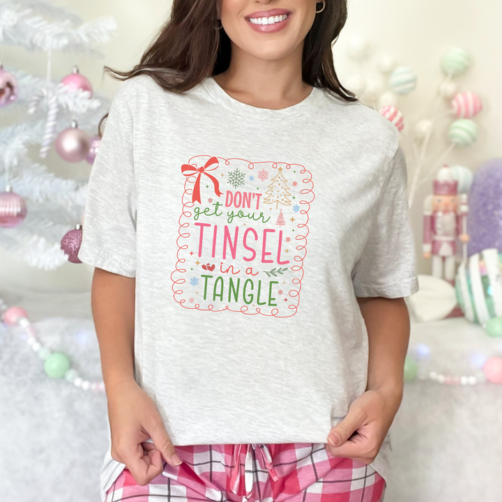 Tinsel in a Tangle Colorful Graphic Tee
