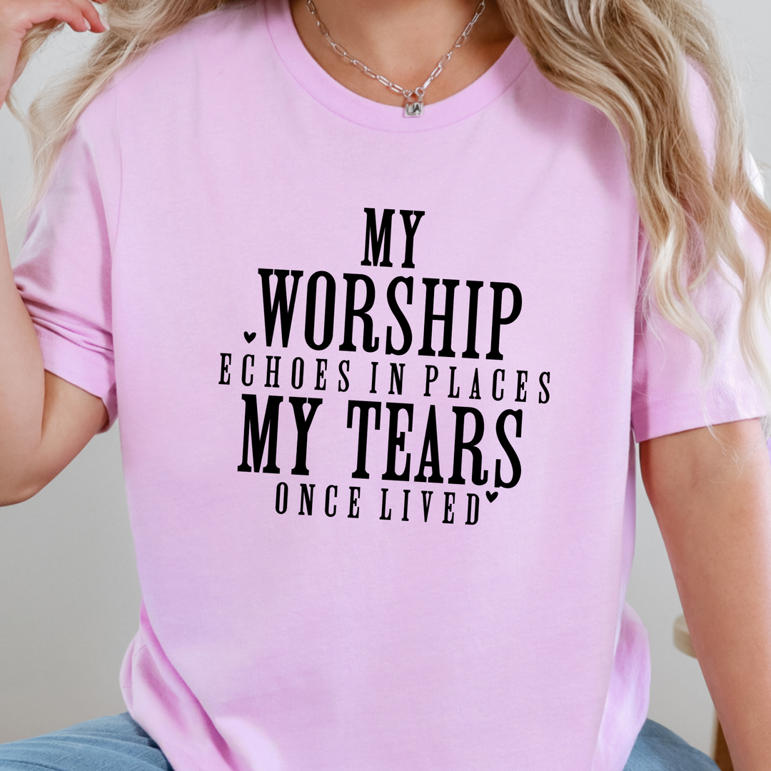 Wholesale Worship Echoes Graphic Tee - Lilac