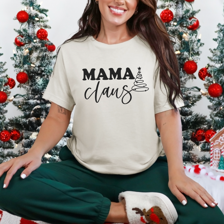 Mama Claus Black Graphic Tee