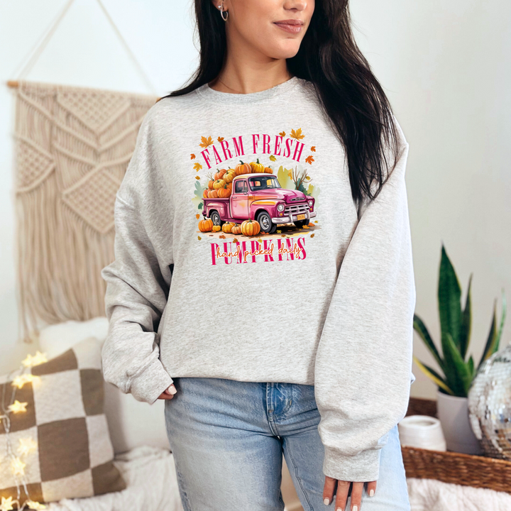 Farm Fresh Pumpkins - Pink Sweatshirt