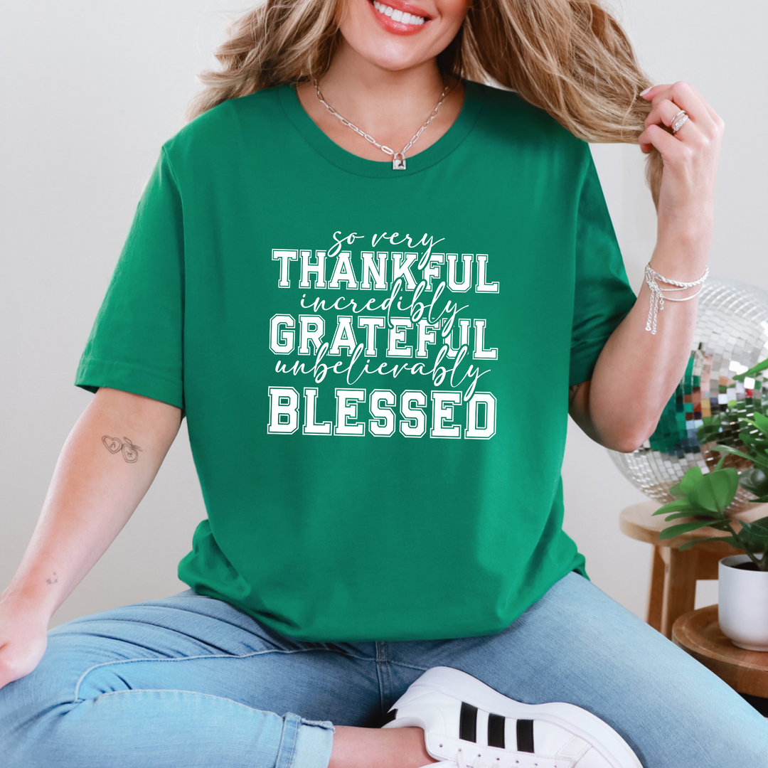 Thankful, Grateful, Blessed Graphic Tee