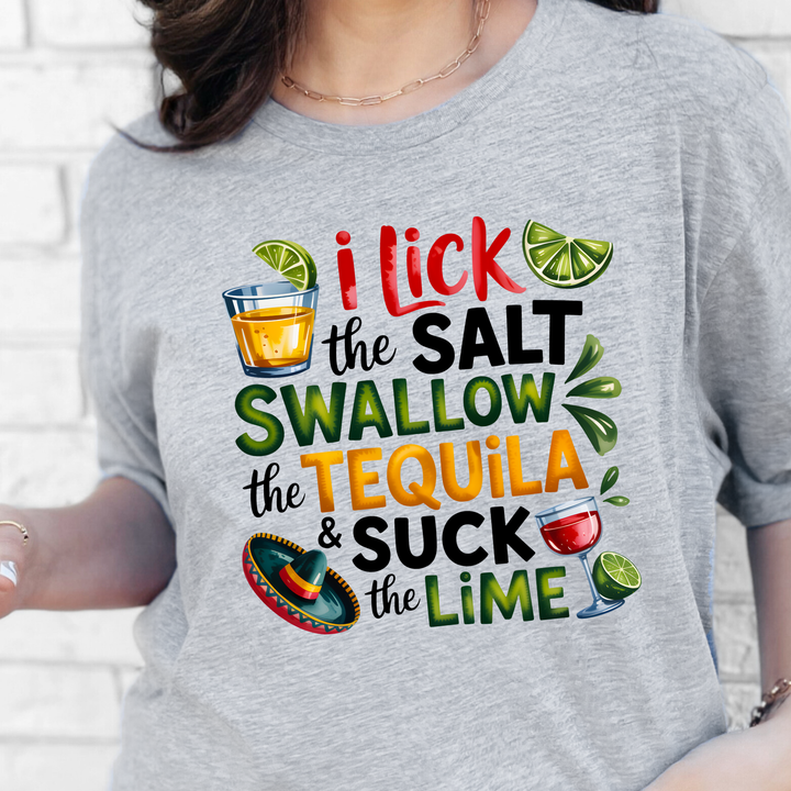 Wholesale Lick the Salt Graphic Tee - Grey Tee