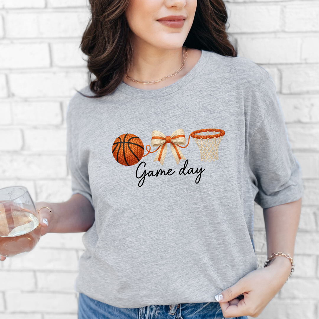 Faux Yarn Basketball Graphic Tee