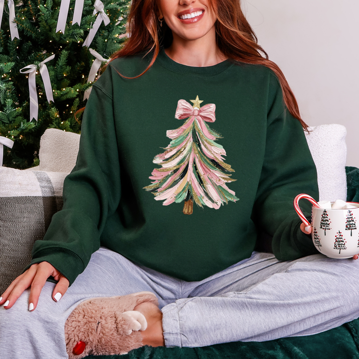 Hand Painted Christmas Tree Sweatshirt