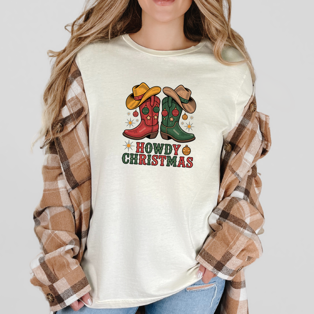 Howdy Christmas Boots Graphic Tee