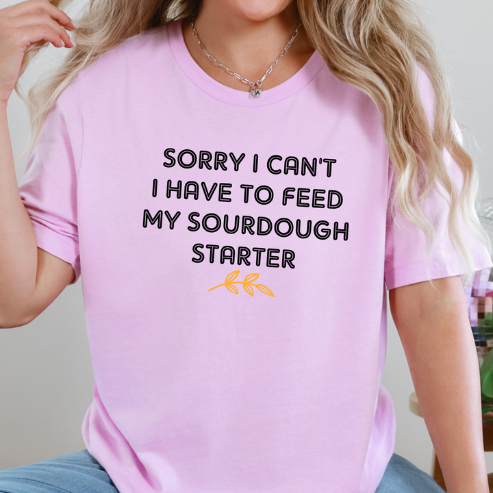 Wholesale Feed My Sourdough Starter Graphic Tee - Lilac Tee